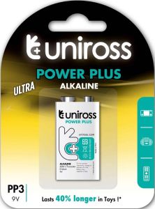 Uniross Power Plus batterij E 9V blister(1)