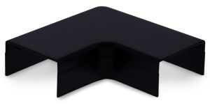 Canalit Systeem25 plattebocht met bodemstuk 25x13mm zwart