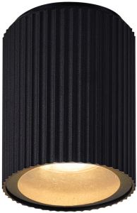 Plafondlamp Kyklop Ripple rond GU10 zwart IP54