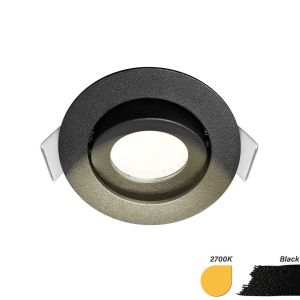 LED inbouwspot 5W 2700K 62mm 60gr rond verstelbaar zwart