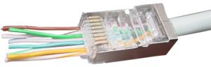 Modulaire plug RJ45 afgeschermd doorsteekmontage zak(100)
