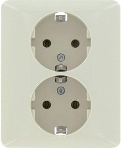 PEHA CREME inbouw stopcontact wcd RA dubbel