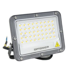 LED Bouwlamp 30W 3000K zwart - premium