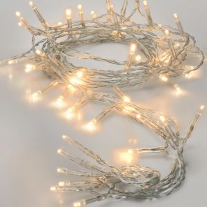 LED Batterijverlichting 80 LEDS warm wit 8m + timer