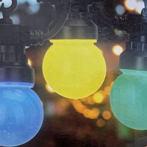 Feestverlichting 10 lampen G50 gekleurd