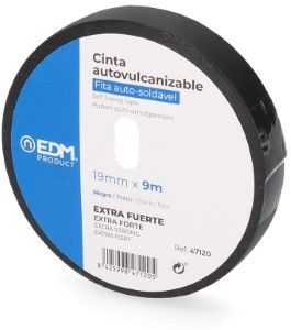 Vulcaniserende tape 19mm rol 9m zwart
