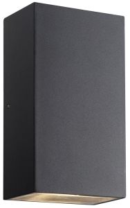 LED Wandlamp Rold plat zwart 10,5W 3000K IP54