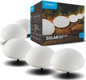 LED Solar deco set 5x bol wit 3,5m snoer