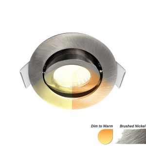 LED inbouwspot 5W DimToWarm 62mm 36gr rond verstelbaar geschuurd staal