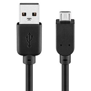 USB - USB-micro laadkabel 3m zwart