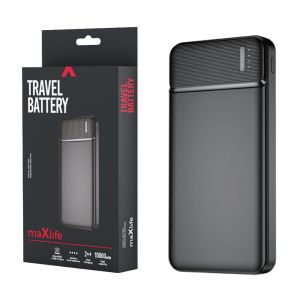 Powerbank 10.000mA zwart USB + USB-C