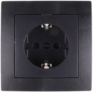 Benson inbouw stopcontact wcd RA zwart