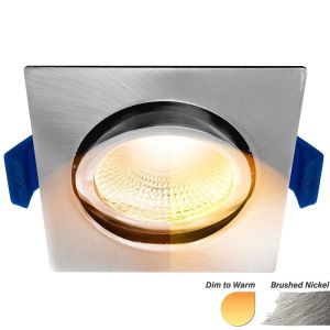 LED inbouwspot 5W DimToWarm 85mm 36gr vierkant verstelbaar geschuurd staal