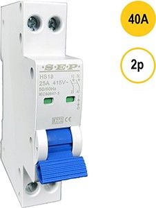 Hoofdschakelaar 40A 2p SEP