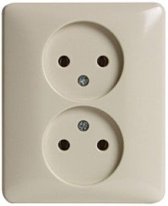 PEHA CREME inbouw stopcontact wcd dubbel