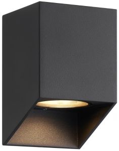 Wandlamp Nico vierkant 1x GU10 zwart IP54