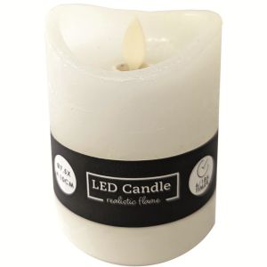 LED flakkerkaars 7,5x10cm witte echte wax