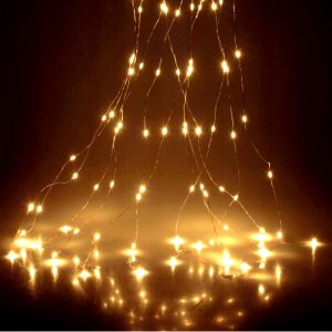 Zilver-draadverlichting 40 LEDS warm wit 8x45cm