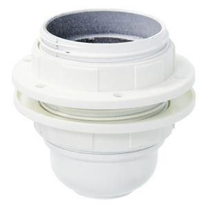 Lamphouder E27 wit met 2x ring