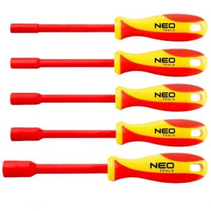 Dopsleutel schroevendraaierset 5 delig 125mm geisoleerd