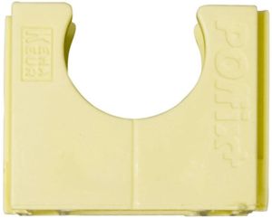 Klembeugel PVC 5/8 (16mm) koppelbaar creme per stuk