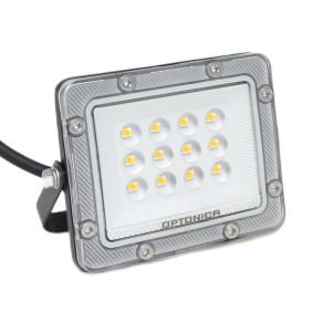 LED Bouwlamp 10W 3000K zwart - premium