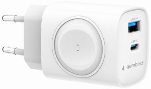 USB + USB-C snellader 20W + Apple iWatch lader wit