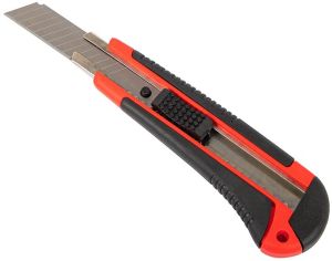 Afbreekmes 18mm zwart/rood
