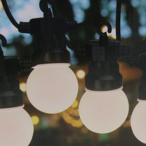 Feestverlichting 20 lampen G50 warmwit mat koppelbaar