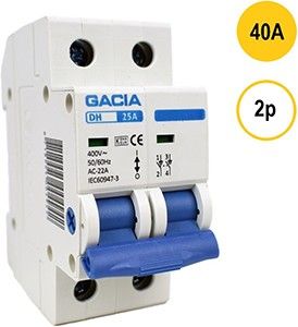 Hoofdschakelaar 40A 2p GACIA
