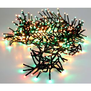 Cluster batterij verlichting 192 LEDS warm wit groen en rood 1,4m