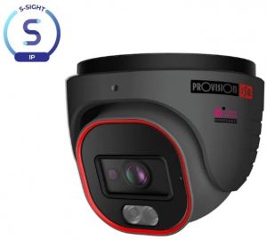 IP Camera dome 4Mpix 12V IR-led 2.8mm ZWART