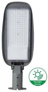 LED Straatlamp 100W 6000K grijs + schemerschakelaar