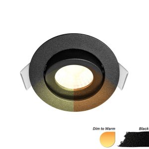 LED inbouwspot 5W DimToWarm 62mm 36gr rond verstelbaar zwart