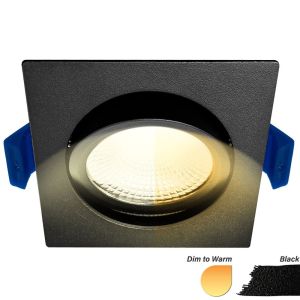 LED inbouwspot 5W DimToWarm 85mm 36gr vierkant verstelbaar zwart