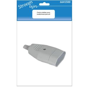 Contra stekker zwakstroom plat wit