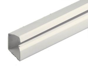 Leidinglijst 10x10mm WIT scharnierend deksel 5x2m + tape
