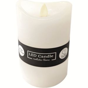 LED flakkerkaars 7,5x12,5cm witte echte wax