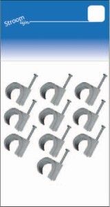 Universele spijkerclip 16/19 mm grijs JSL 10 stuks
