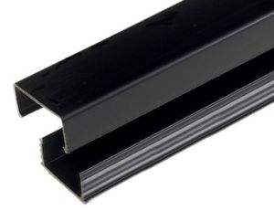 Leidinglijst 20x10mm ZWART hoogte verstelbaar 5x2m + tape