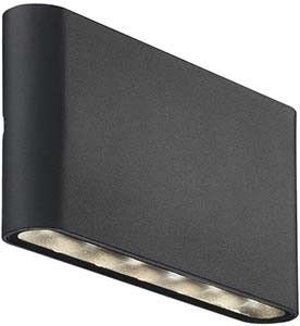 LED Wandlamp Kinver zwart 8,5W 3000K IP54