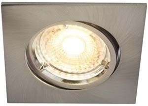 LED inbouwspot Carina vierkant nickel GU10 5W 3-pack dimbaar 2700K