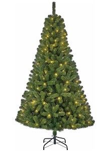 Kerstboom groen 215cm met 805 takken en 180 LEDS