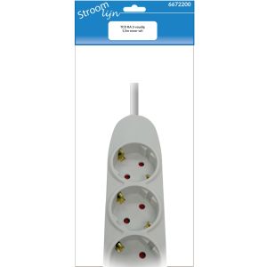 TCD RA 3-voudig 1,5m snoer wit
