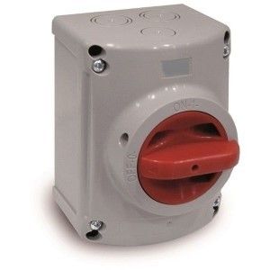 Werkschakelaar 2p 20A 131x96x105mm IP65