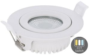 LED inbouwspot 6W 3CCT 82mm 36gr rond verstelbaar wit