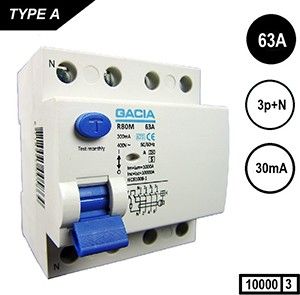 Aardlekschakelaar 63A 30mA 4p GACIA