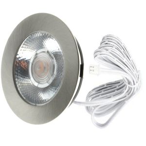 LED meubelspot 3W 2700K 62mm rond geschuurd staal