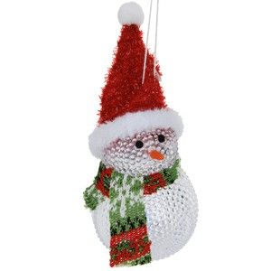 LED Sneeuwpop acryl 6x10cm 4 assorti