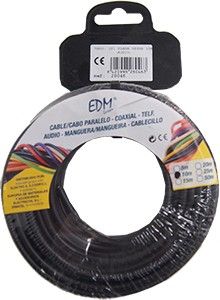 Kabel H03VV-F VMVS ovaal plat 2x1qmm zwart 10m